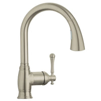 [33870EN1] Single-Handle Pull Down Kitchen Faucet Dual Spray 1.75 GPM - GROHE StarLight Chrome