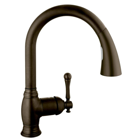 Single-Handle Pull Down Kitchen Faucet Dual Spray 1.75 GPM - Oil Rubbed Bronze