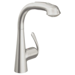 [33893DC0] Single-Handle Pull-Out Kitchen Faucet Dual Spray 1.75 GPM - GROHE StarLight Chrome