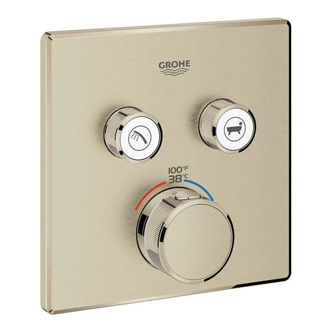 Dual Function Thermostatic Valve Trim - Brushed Nickel InfinityFinish