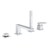 [19897001] 4-Hole Single-Handle Deck Mount Roman Tub Faucet with 1.75 GPM (6.6 L/min) Hand Shower - GROHE StarLight Chrome