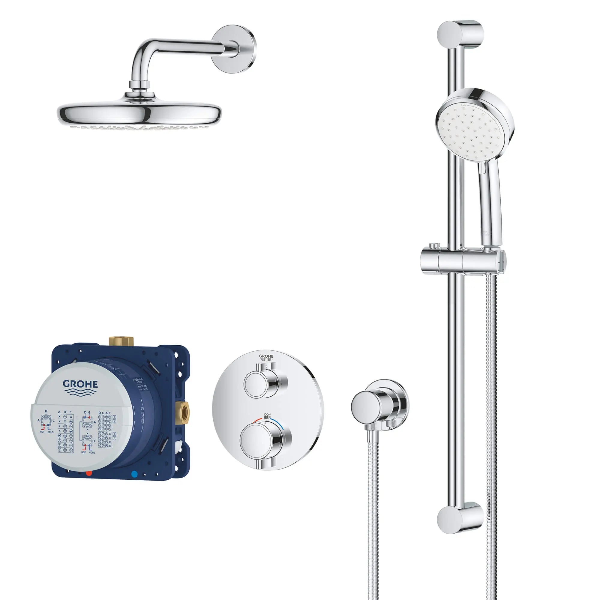 2-Handle Dual Function Thermostatic Shower Bundle // GROHE STARLIGHT CHROME // 15383_34745000-grohtherm-cube-shower-set-with-tempesta-210-starlight-chrome-3_0_CDNwebp.webp