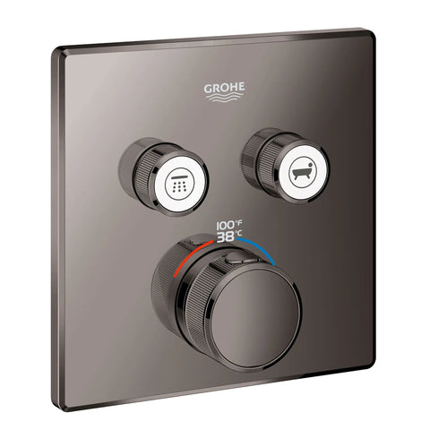 Dual Function Thermostatic Valve Trim - Hard Graphite