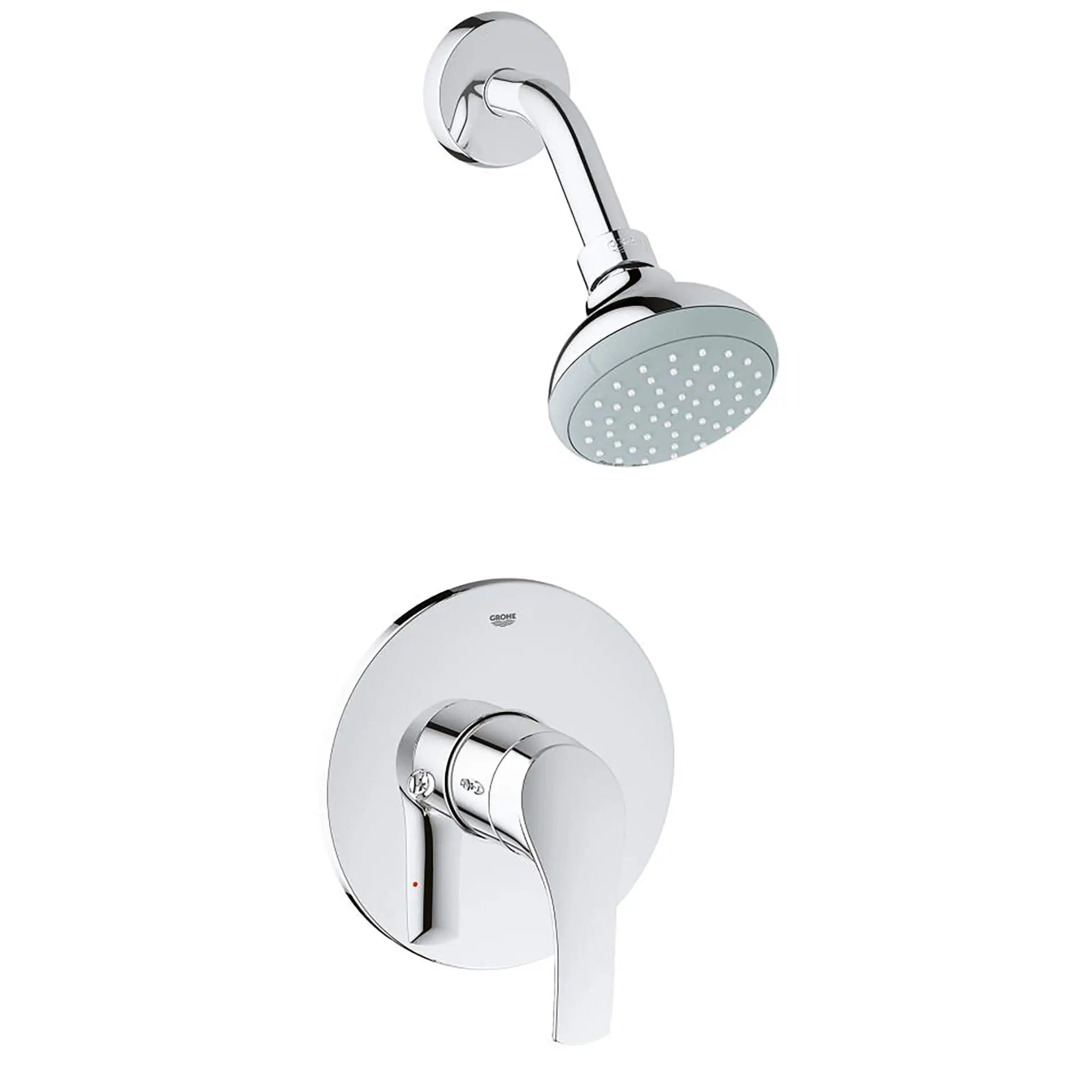 New Single-Handle Pressure Balance Shower Faucet Trim Kit // GROHE STARLIGHT CHROME // 15406_35014002-Eurosmart-Pressure_Balance_Valve_Bathtub_Shower_Combo_Faucet_0_CDNwebp.webp
