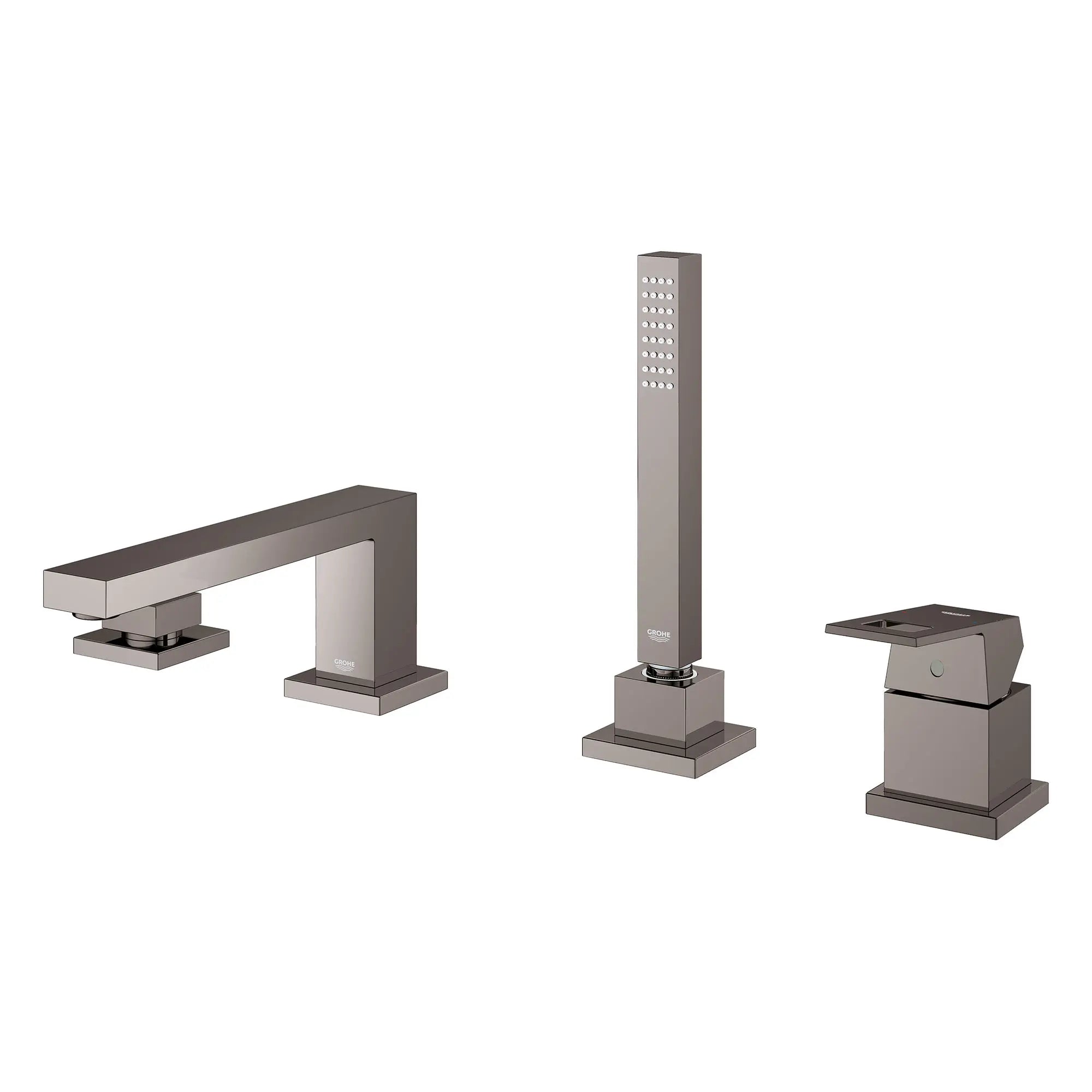 4-Hole Single-Handle Deck Mount Roman Tub Faucet with 1.75 GPM (6.6 L/min) Hand Shower // HARD GRAPHITE // 154096_19897A01_2_0_CDNwebp.webp