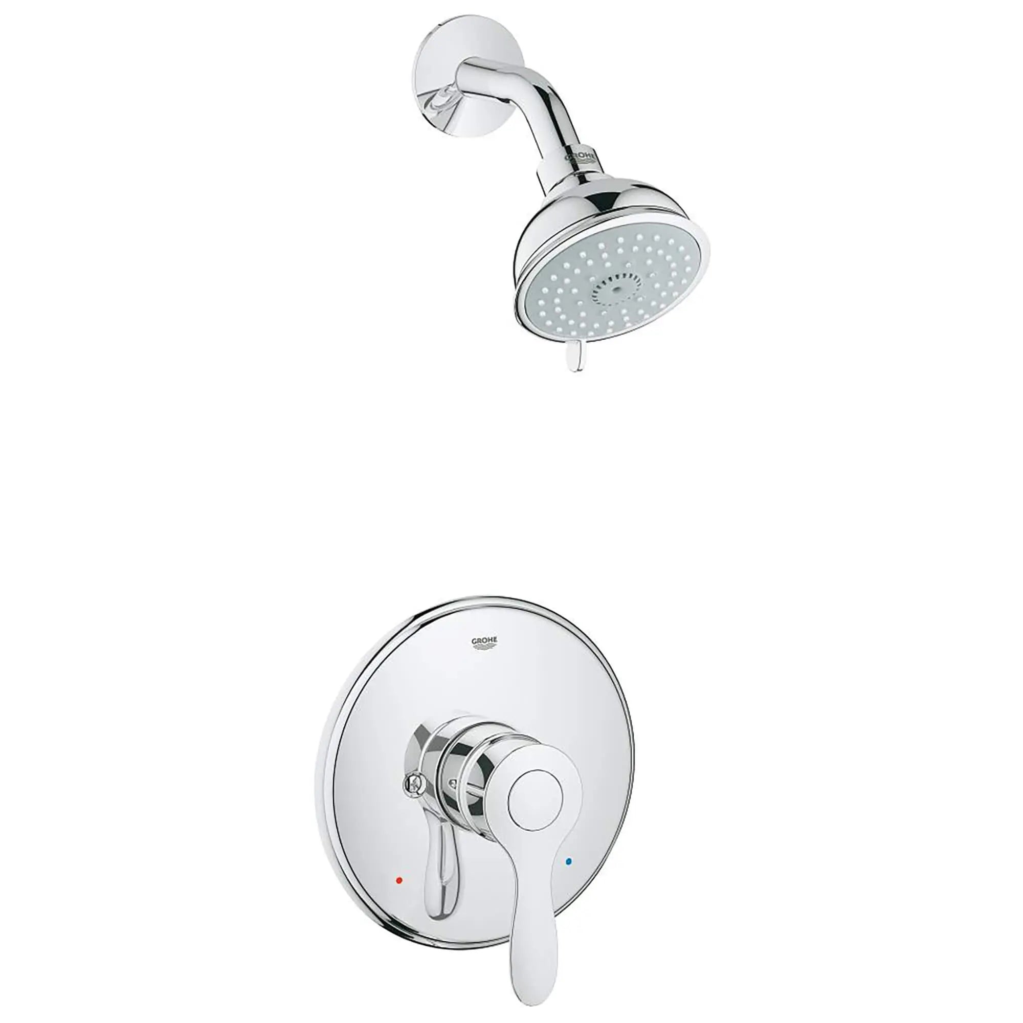 Single-Handle 4-Spray Shower Faucet Trim Kit // GROHE STARLIGHT CHROME // 15427_35039000-Parkfield-Pressure_Balance_Valve_Bathtub_Shower_Combo_Faucet_0_CDNwebp.webp