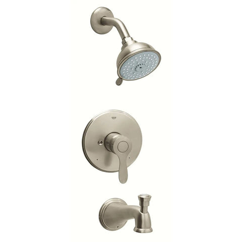 Pressure Balance Valve Tub/Shower Combo - Brushed Nickel InfinityFinish