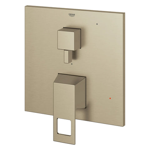 EUROCUBE PRESSURE BALANCE VALVE TRIM WITH 2-WAY DIVERTER WITH CARTRIDGE - Brushed Nickel InfinityFinish