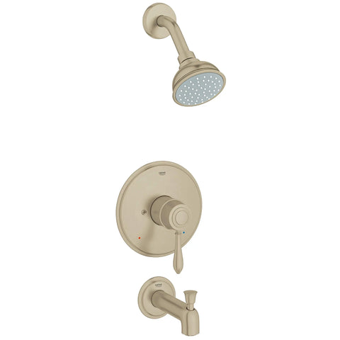 Pressure Balance Valve Tub/Shower Combo - Brushed Nickel InfinityFinish