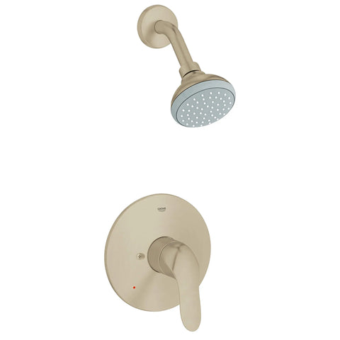 Pressure Balance Valve Shower Combo - Brushed Nickel InfinityFinish