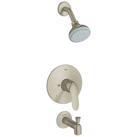 Pressure Balance Valve Tub/Shower Combo - Brushed Nickel InfinityFinish