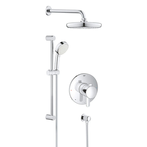 Europlus Perfect shower set with Tempesta Shower Head, 1.75 gpm - GROHE StarLight Chrome