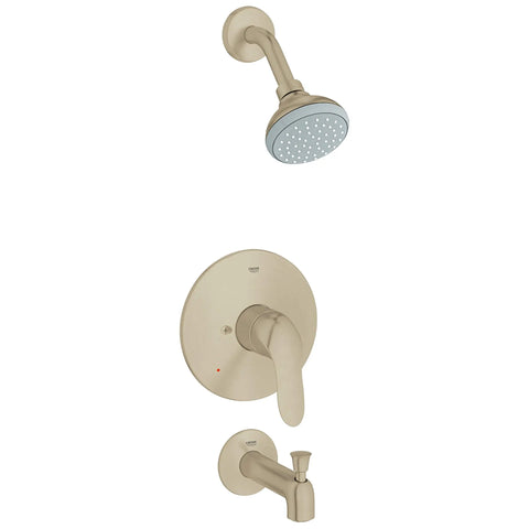 Pressure Balance Valve Tub/Shower Combo - Brushed Nickel InfinityFinish