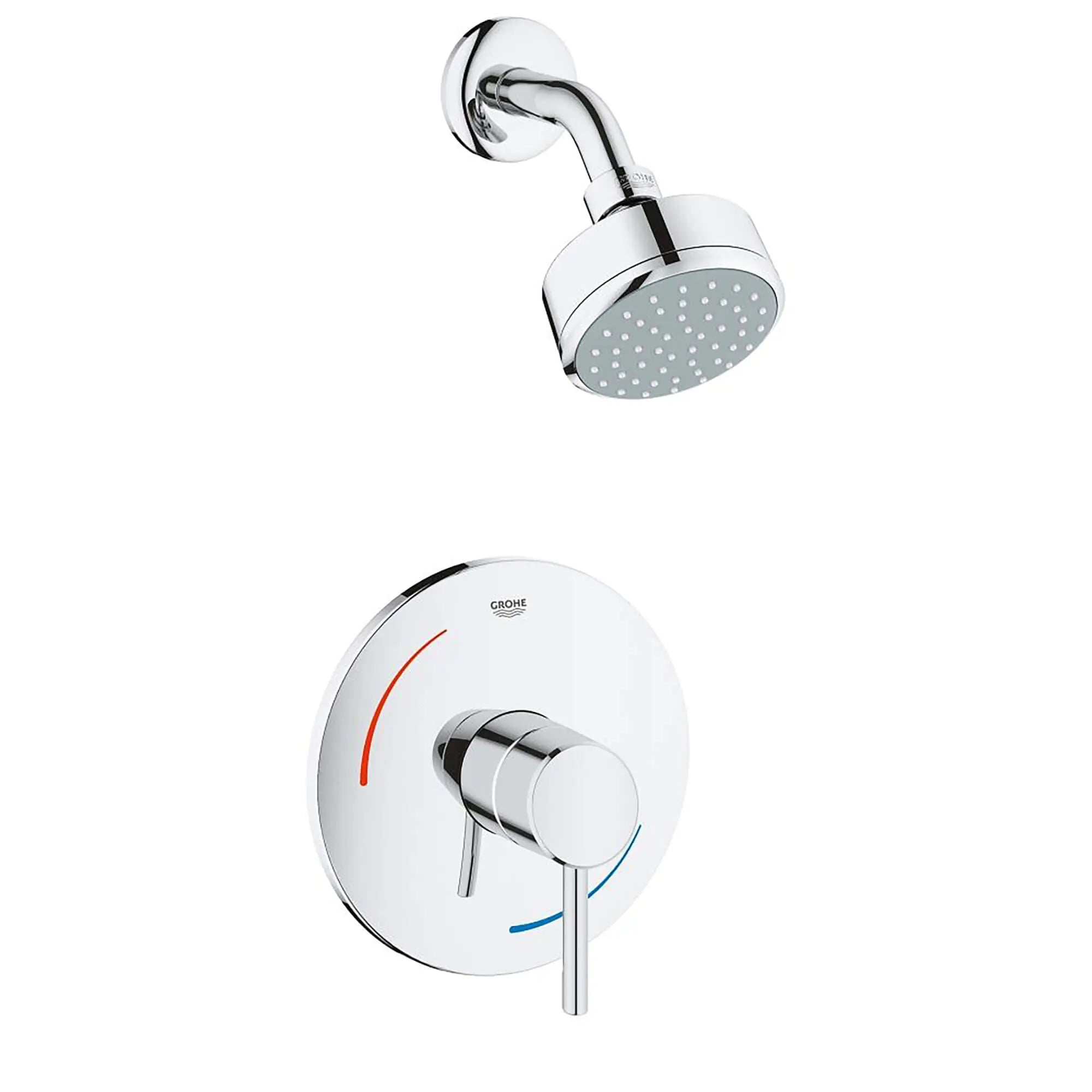 Pressure Balance Valve Shower Combo // GROHE STARLIGHT CHROME // 15493_35075001-Concetto-Shower_Combination_0_CDNwebp.webp