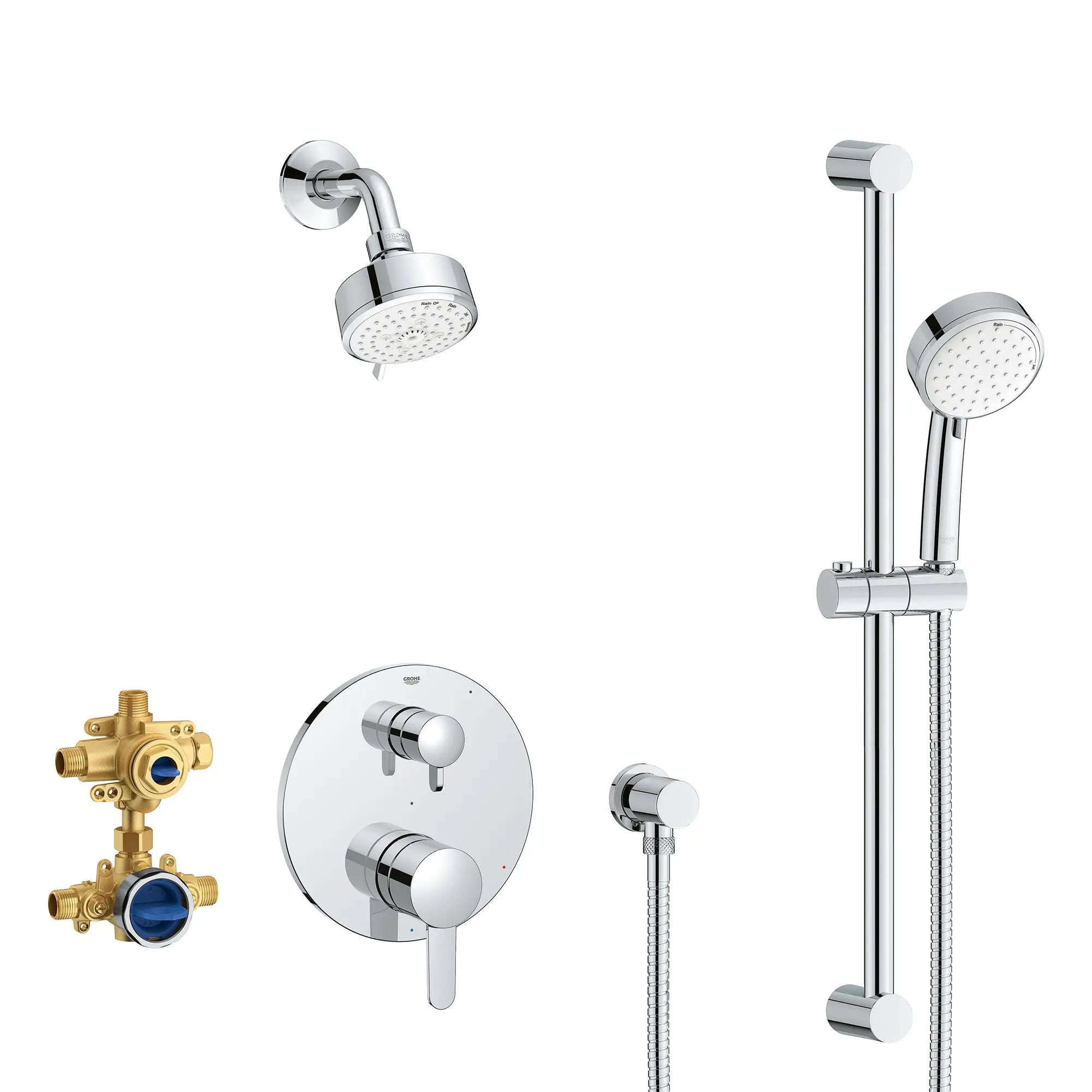 Cosmopolitan 2-Handle Pressure Balance Rainshower Bundle // GROHE STARLIGHT CHROME // 155400_29429000_0_CDNwebp.webp