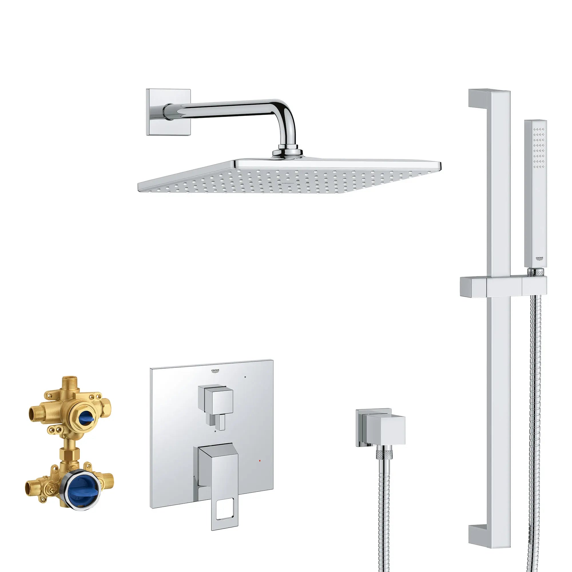 Eurocube 2-Handle Pressure Balance Rainshower Bundle // GROHE STARLIGHT CHROME // 155401_29432000_0_CDNwebp.webp