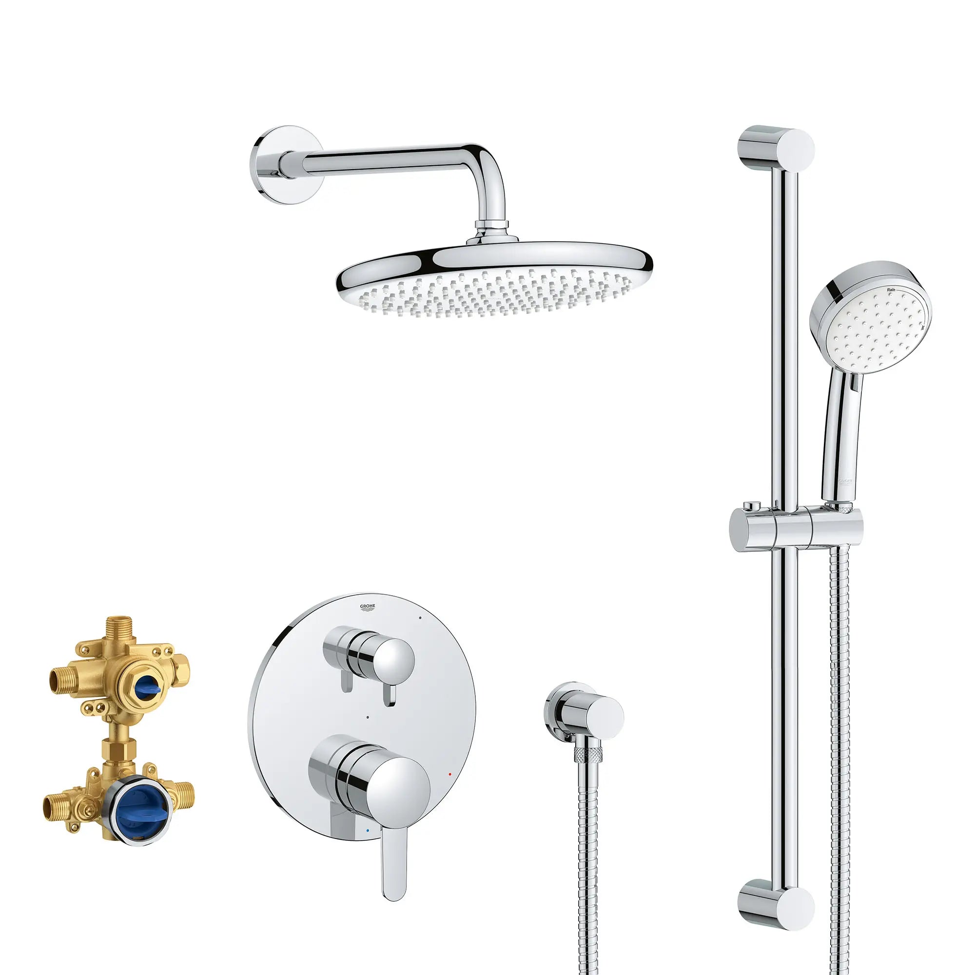 Cosmopolitan 2-Handle Pressure Balance Rainshower Bundle // GROHE STARLIGHT CHROME // 155410_29428000_0_CDNwebp.webp