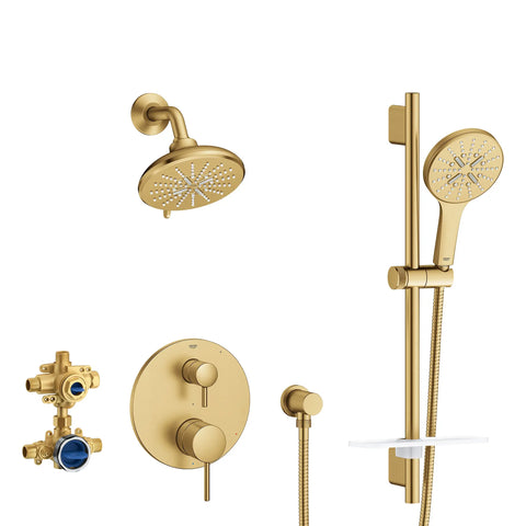 Timeless 2-Handle Pressure Balance Shower Bundle - Brushed Cool Sunrise