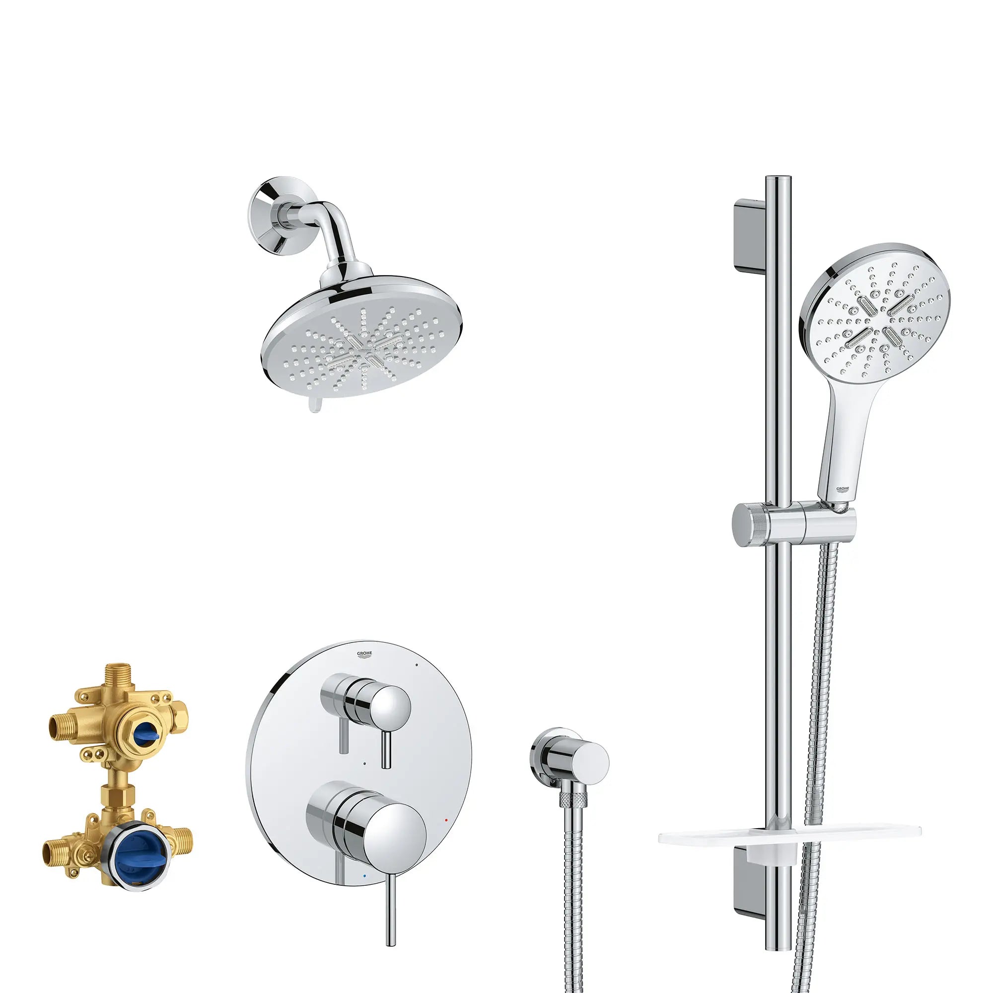 Timeless 2-Handle Pressure Balance Shower Bundle // GROHE STARLIGHT CHROME // 155417_29431000_0_CDNwebp.webp