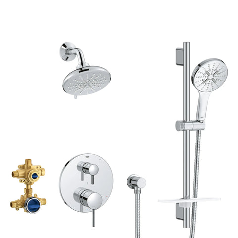 Timeless 2-Handle Pressure Balance Shower Bundle - GROHE StarLight Chrome