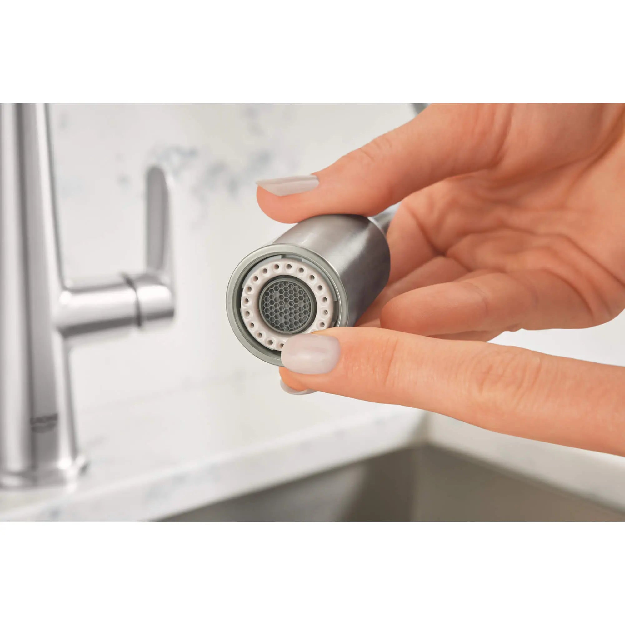 Veletto Single-handle Pull-down Kitchen Faucet // SUPERSTEEL INFINITYFINISH // 1562_30366dc0-single-handle-pull-down-kitchen-faucet-enviro-6_0_CDNwebp.webp