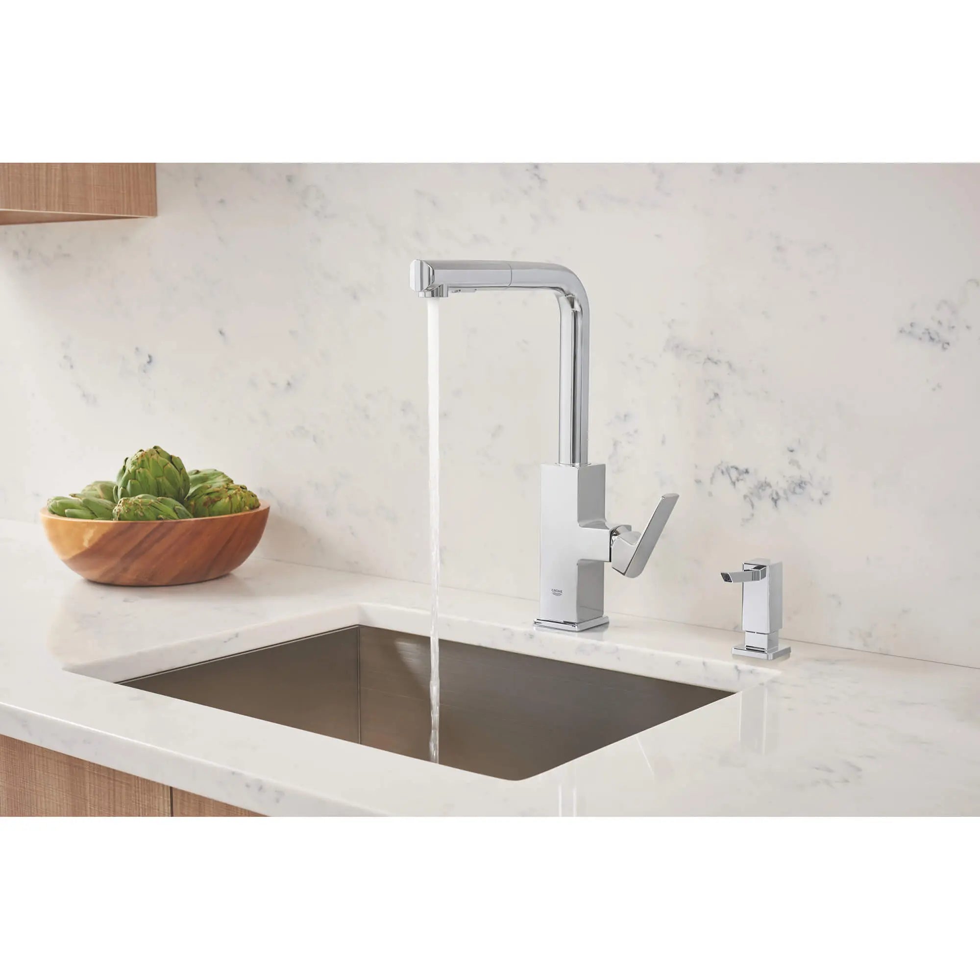 Tallinn Pull-Out Faucet // GROHE STARLIGHT CHROME // 1566_30367000-single-handle-pull-out-kitchen-faucet-enviro-2_0_CDNwebp.webp