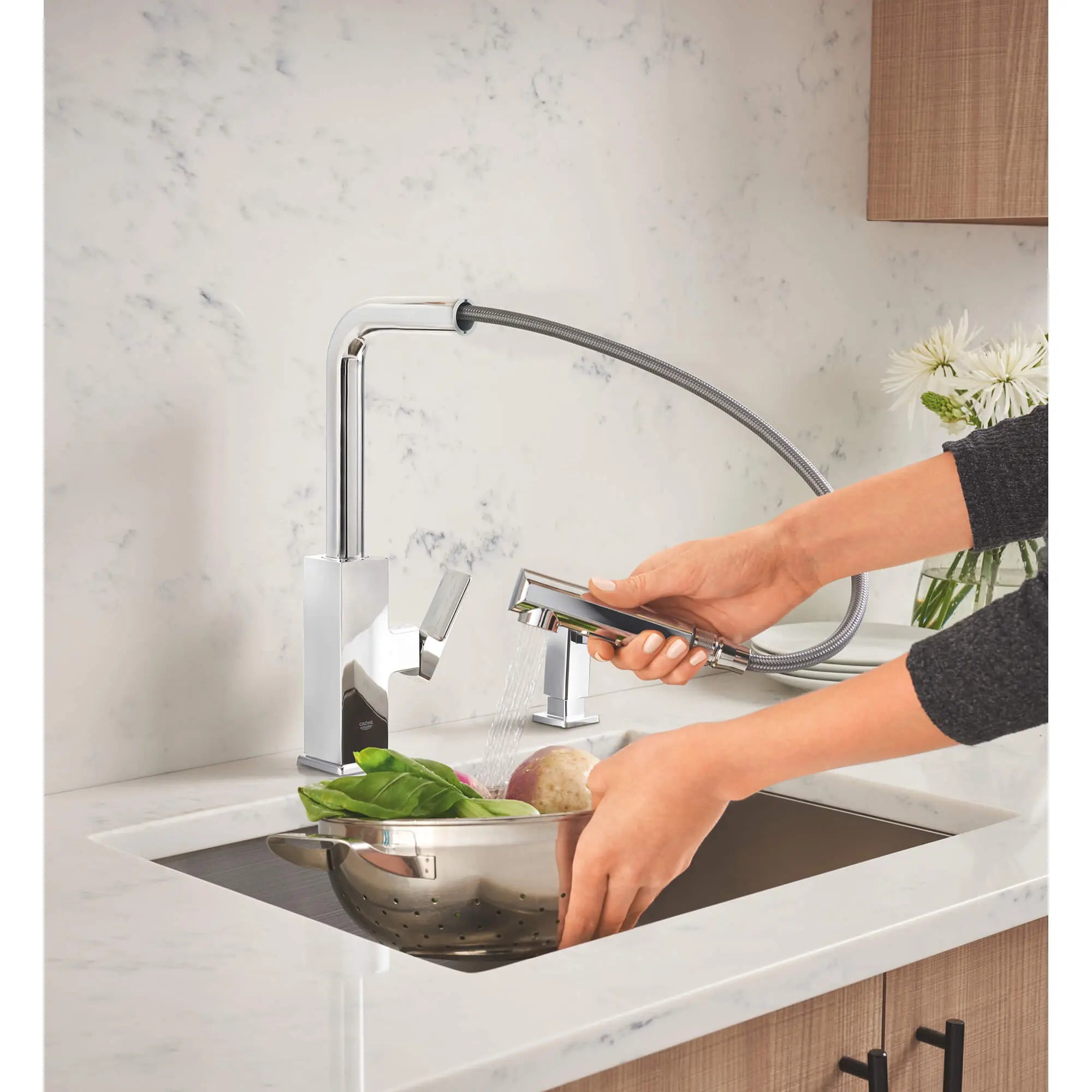 Tallinn Pull-Out Faucet // GROHE STARLIGHT CHROME // 1570_30367000-single-handle-pull-out-kitchen-faucet-enviro-6_0_CDNwebp.webp