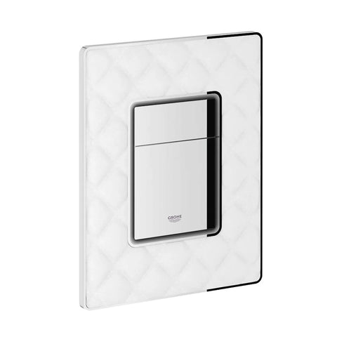 Cosmopolitan Leather WC Plate - White Leather