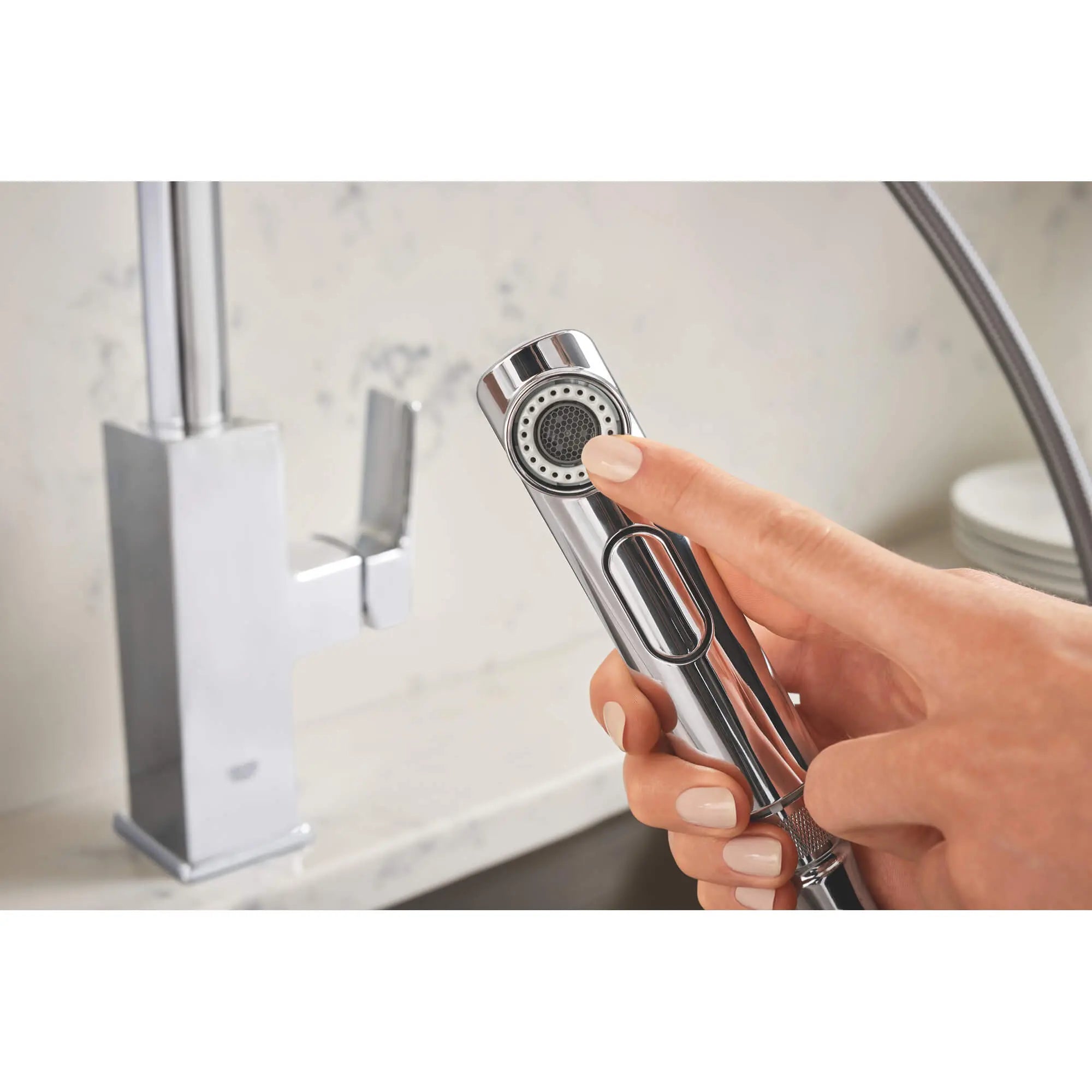 Tallinn Pull-Out Faucet // GROHE STARLIGHT CHROME // 1571_30367000-single-handle-pull-out-kitchen-faucet-enviro-7_0_CDNwebp.webp