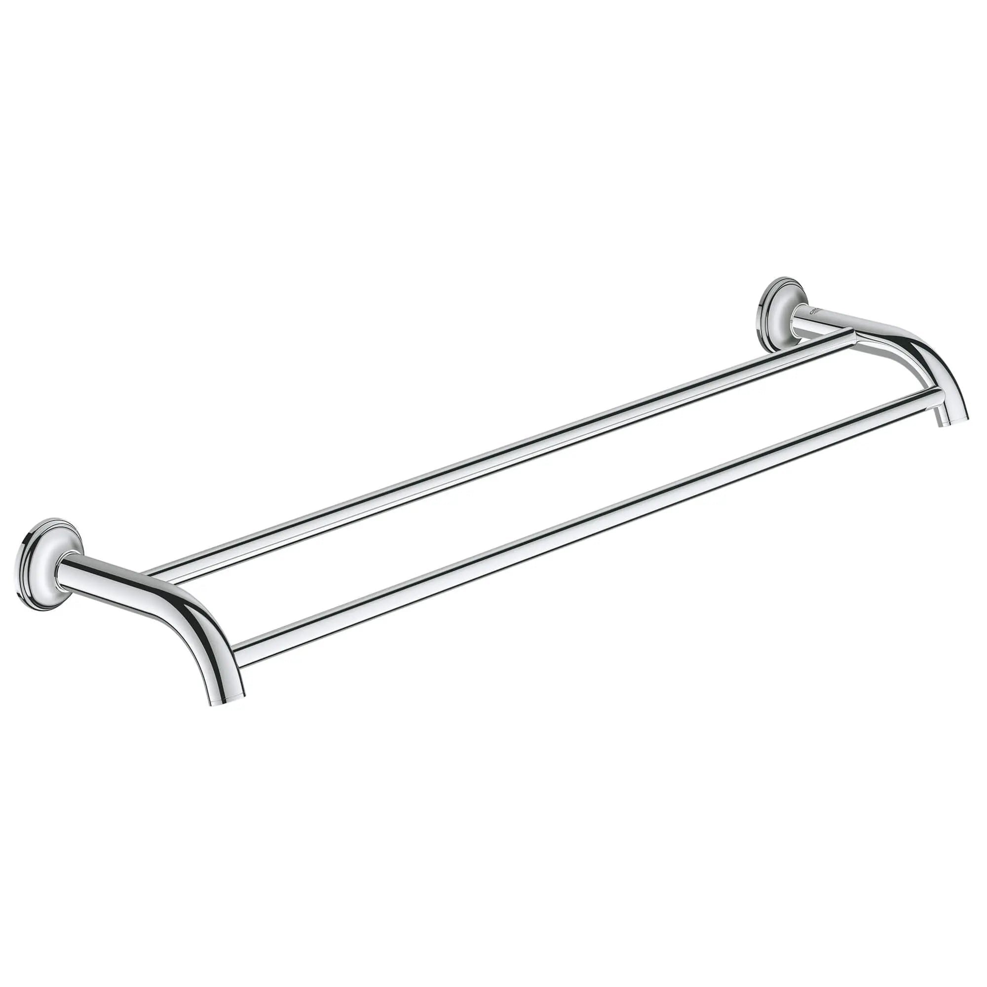 24" Double Towel Bar // GROHE STARLIGHT CHROME // 16067_40654001-essentials-authentic-double-towel-rail-starlight-chrome_0_CDNwebp.webp