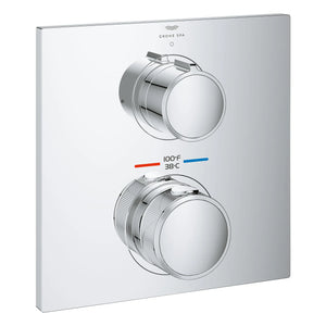[29177001] Allure Single Function 2-Handle Thermostatic Valve Trim - GROHE StarLight Chrome
