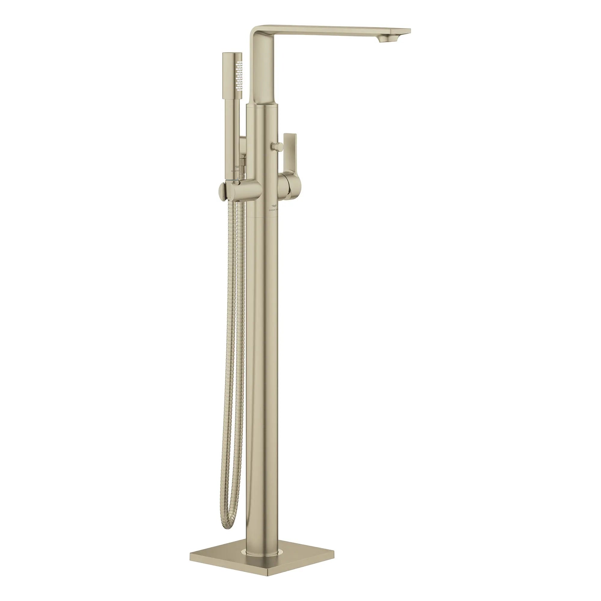 Allure Single-Handle Freestanding Tub Faucet with 1.75 GPM (6.6 L/min) Hand Shower // BRUSHED NICKEL INFINITYFINISH // 161328_Allure_SiloRight_25222EN1_0001_Feb2023_0_CDNwebp.webp