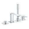 [19316001] Allure 4-Hole Single-Handle Deck Mount Roman Tub Faucet with 1.75 GPM (6.6 L/min) Hand Shower - GROHE StarLight Chrome