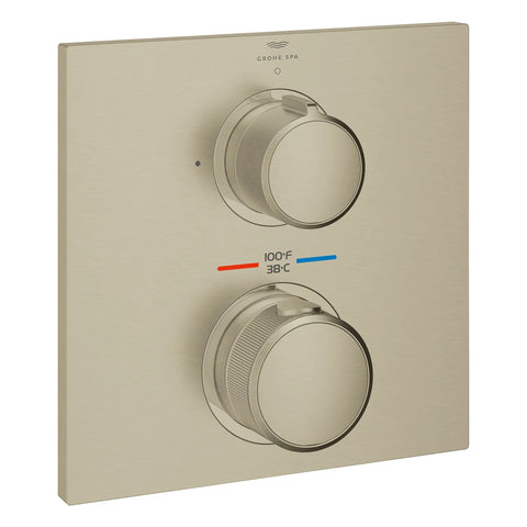 Allure Single Function 2-Handle Thermostatic Valve Trim - Brushed Nickel InfinityFinish