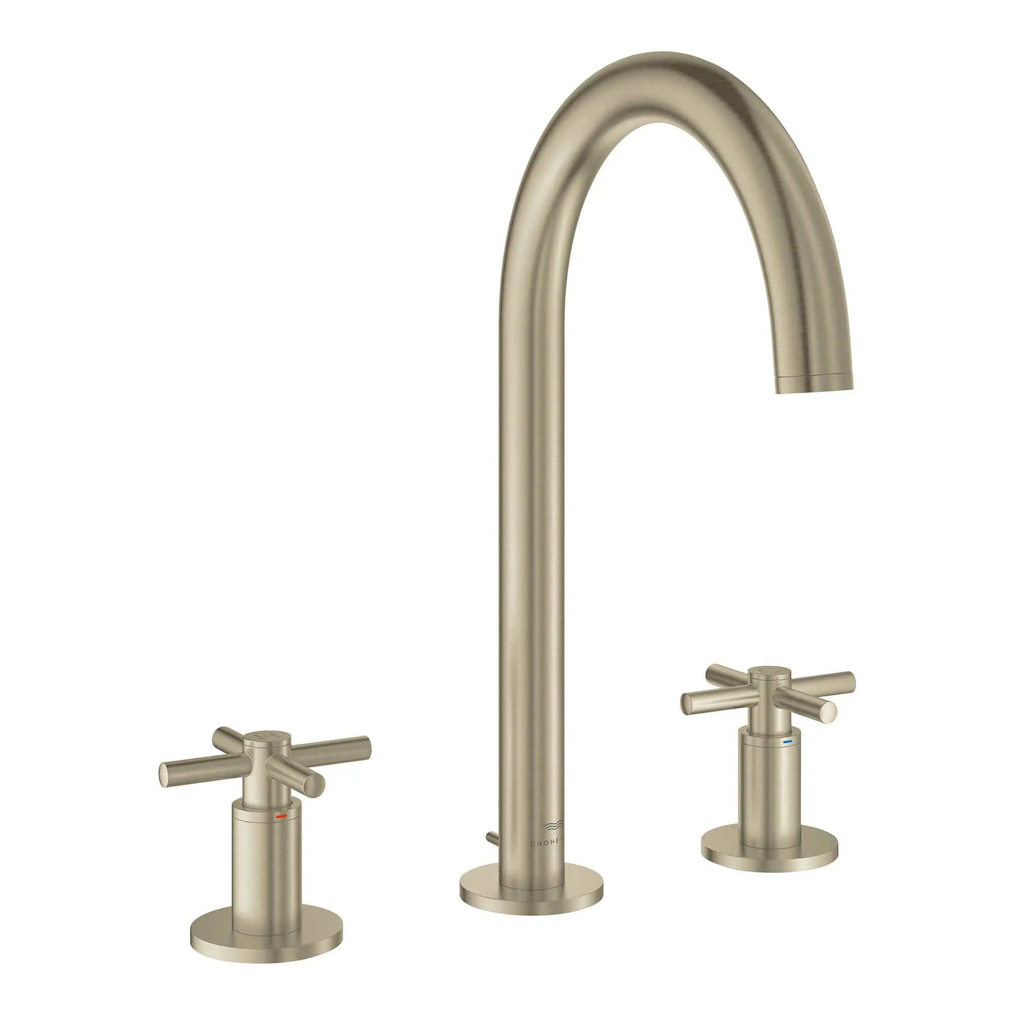 Atrio 8-inch Widespread 2-Handle M-Size Bathroom Faucet without Handles, 1.2 GPM (4.5 L/min) // BRUSHED NICKEL INFINITYFINISH // 161394_Atrio_SiloRight_20659EN0_001_Feb2023_0_CDNwebp.webp