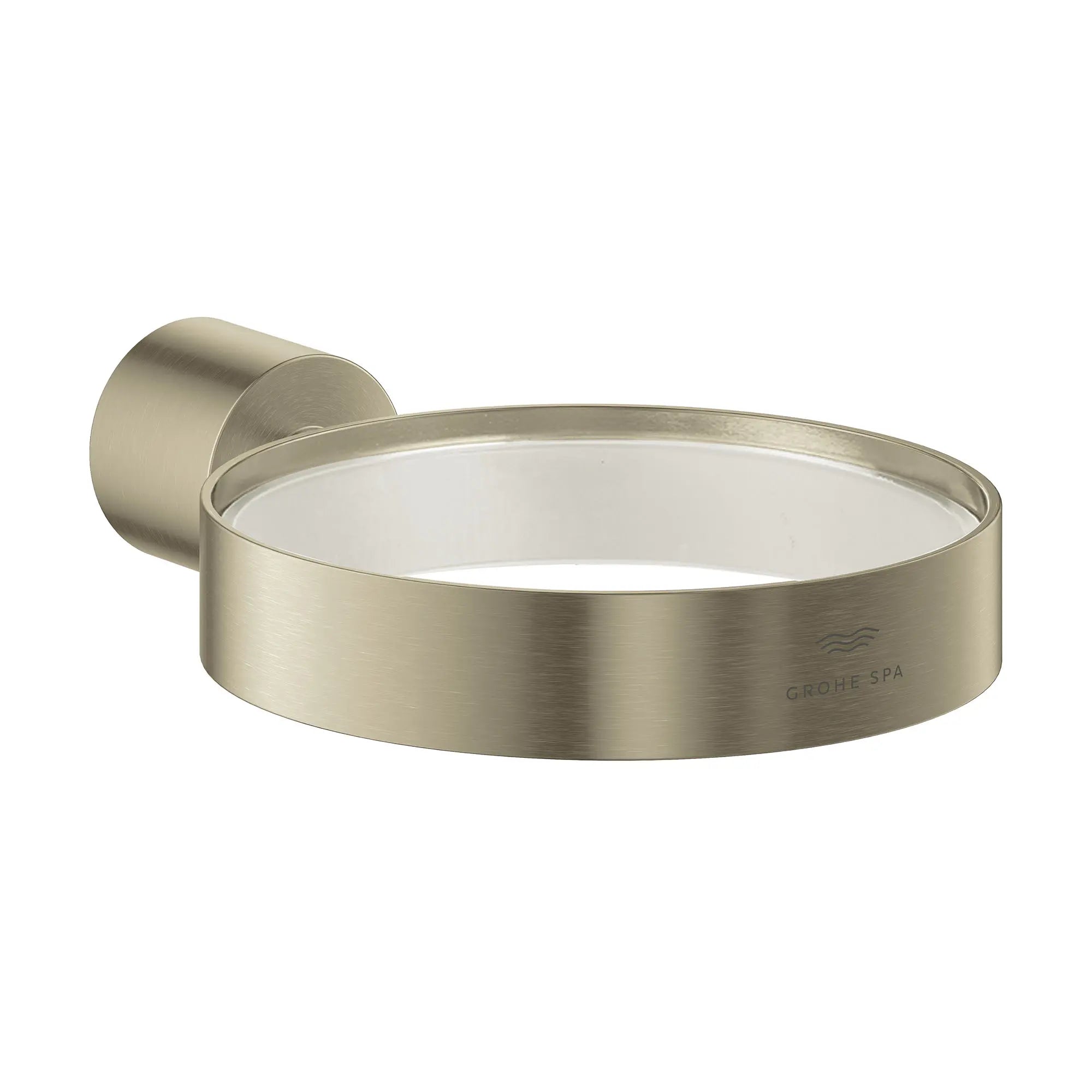 Holder For Glass, Soap Dish Or Soap Dispenser // BRUSHED NICKEL INFINITYFINISH // 161417_Atrio_SiloRight_40885EN0_0001_Feb2023_0_CDNwebp.webp