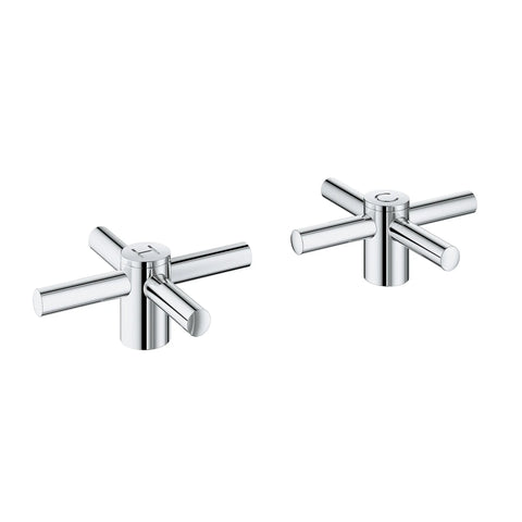 Atrio Cross Handles for Bathroom Sink Faucet (Pair) - GROHE StarLight Chrome