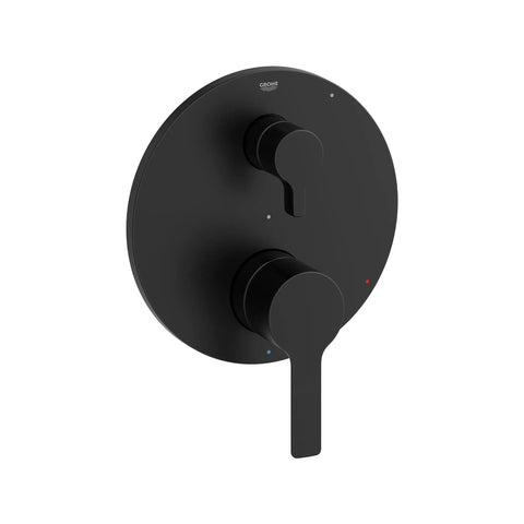 LINEARE PRESSURE BALANCE VALVE TRIM WITH 2-WAY DIVERTER WITH CARTRIDGE - Matte Black