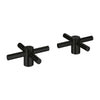 [142152430] Atrio Cross Handles for Bathroom Sink Faucet (Pair) - Matte Black