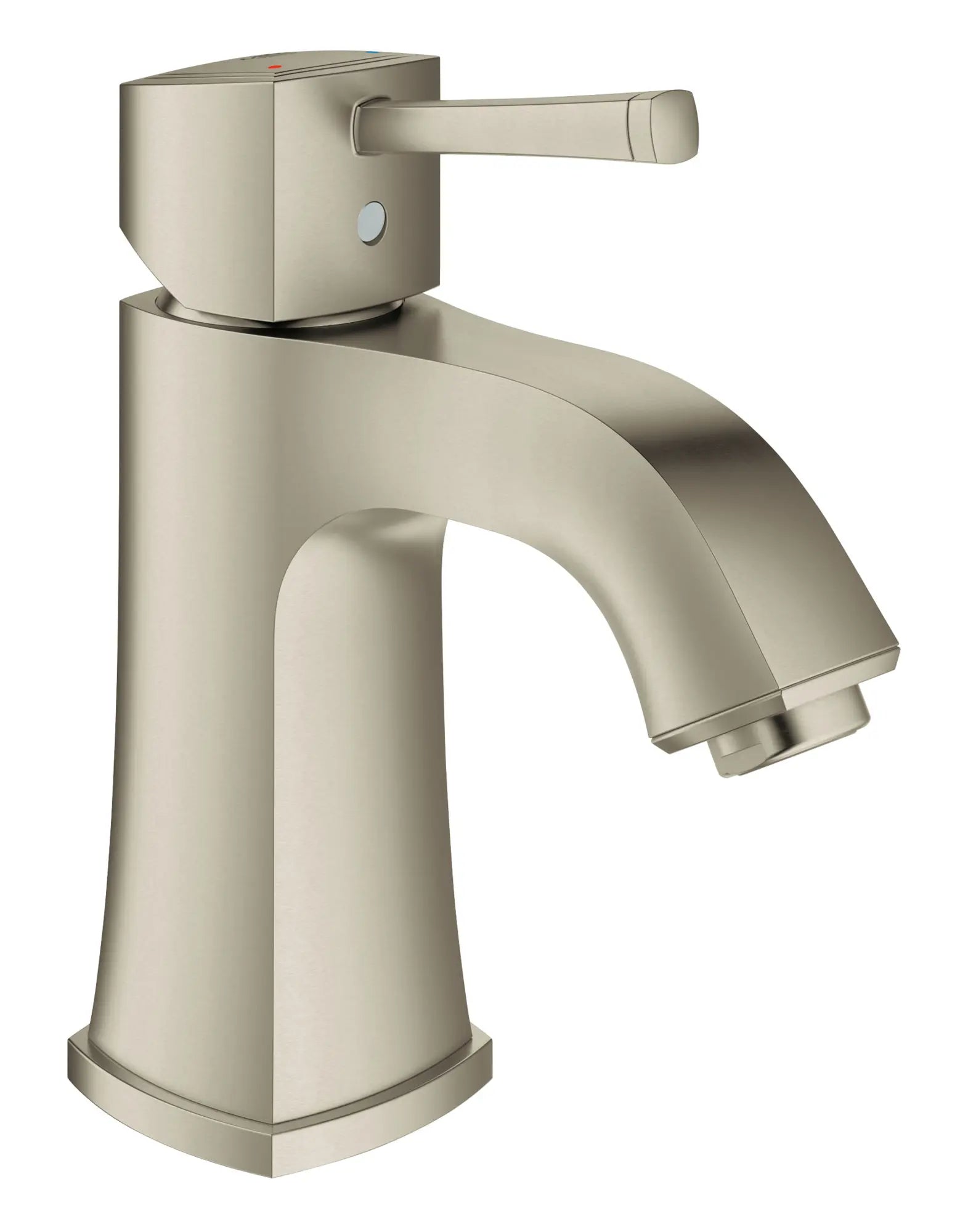 Single Hole Single-Handle M-Size Bathroom Faucet 1.2 GPM Less Drain // BRUSHED NICKEL INFINITYFINISH // 162002_23312EN0_0_CDNwebp.webp