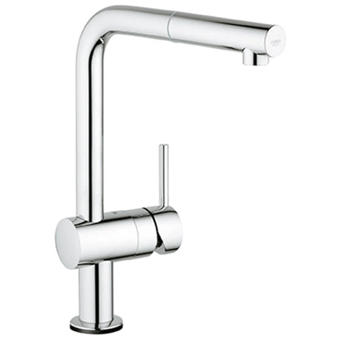 Minta Single-Handle Pull-Out Kitchen Faucet Single Spray 1.75 GPM (6.6 L/min) with Touch Technology - GROHE StarLight Chrome