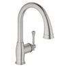 [33870DC2] Bridgeford Single-Handle Pull-Down Kitchen Faucet Dual Spray 1.75 GPM - GROHE StarLight Chrome