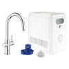 [31251002] GROHE Blue Single-Handle Pull Down Kitchen Faucet Single Spray 1.75 GPM (6.6 L/min) with Chilled & Sparkling Water - GROHE StarLight Chrome