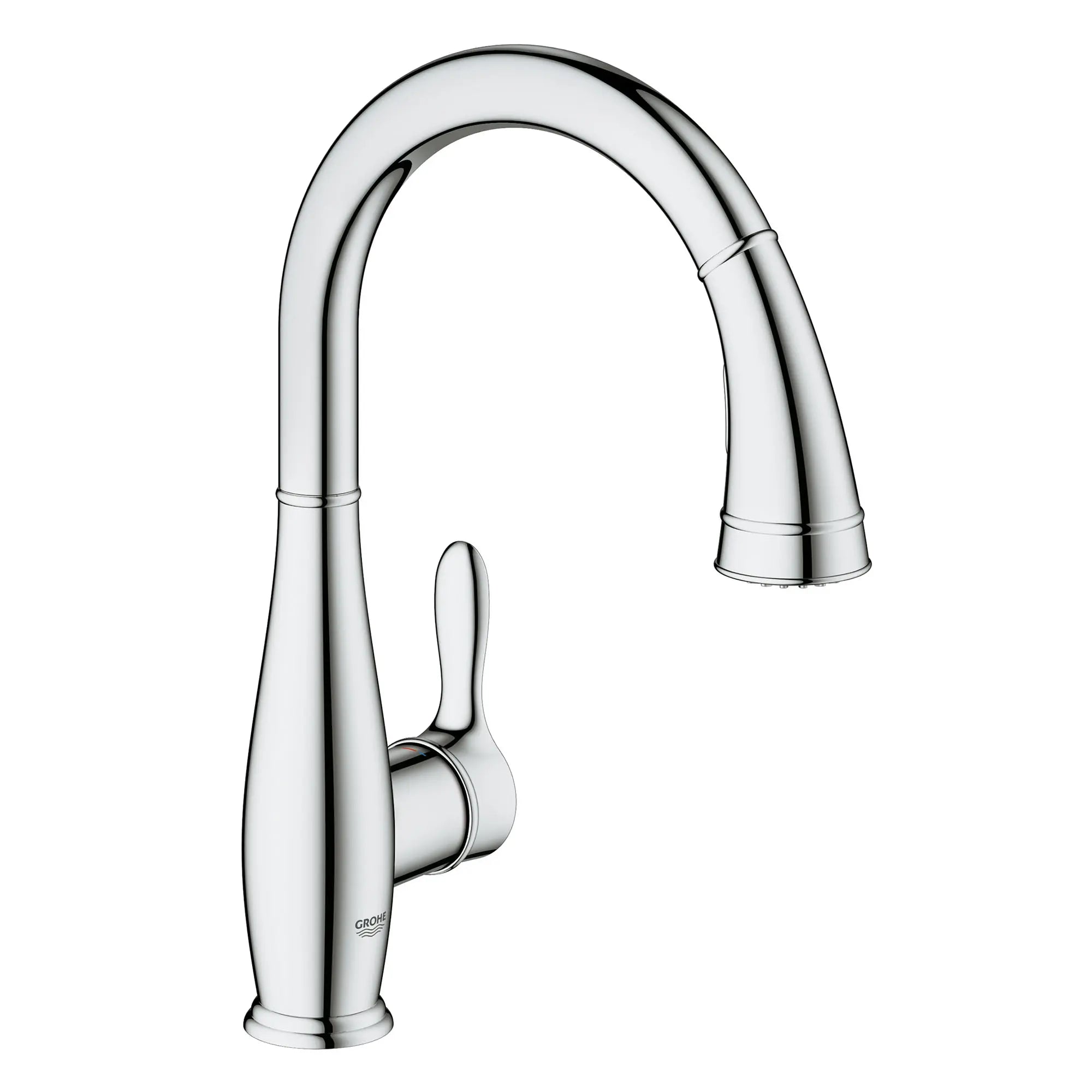 Single-Handle Pull Down Kitchen Faucet Dual Spray 6.6 L/min (1.75 gpm) // GROHE STARLIGHT CHROME // 162038_30213001_0_CDNwebp.webp