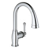 [33870002] Bridgeford Single-Handle Pull-Down Kitchen Faucet Dual Spray 1.75 GPM - GROHE StarLight Chrome