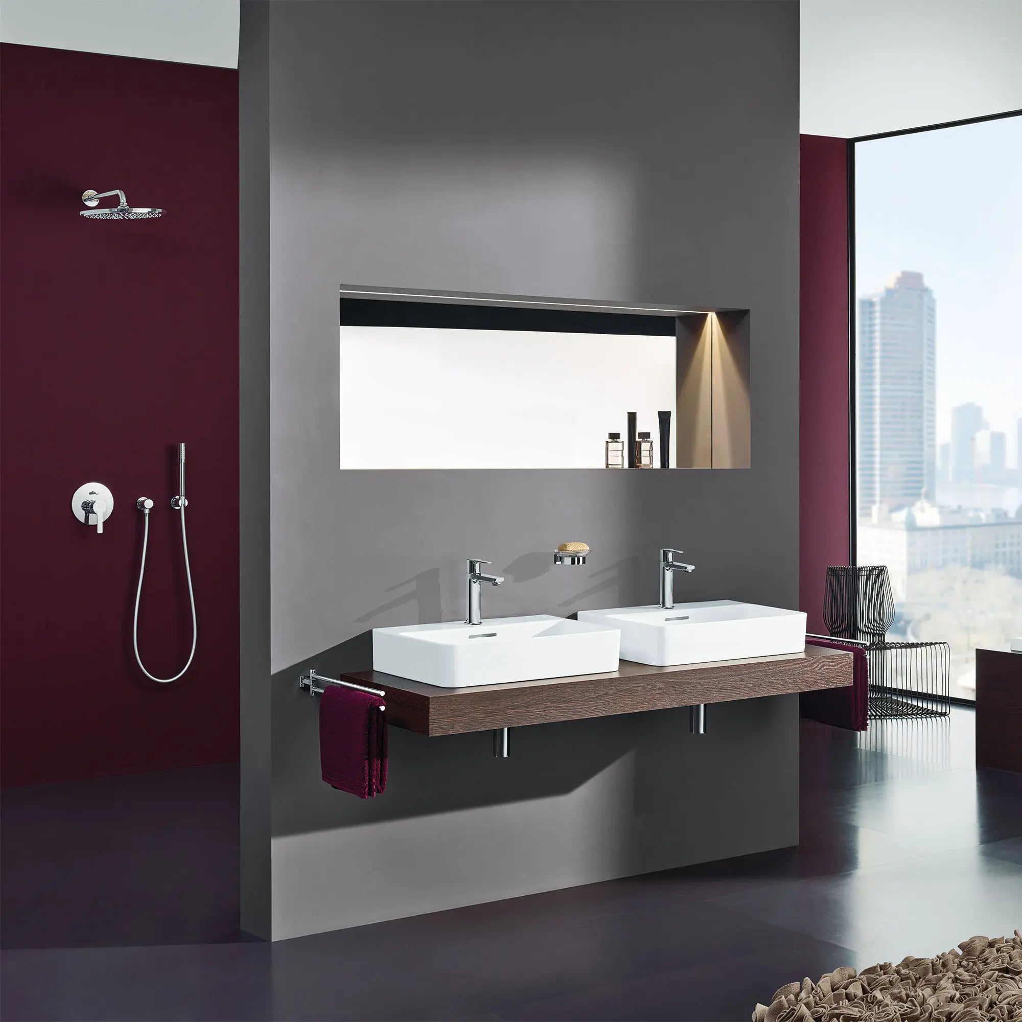 210 Shower Head, 8" - 1 Spray, 2.5 gpm // GROHE STARLIGHT CHROME // 162055_B-28373000__29215001_28341000_2382400A_0_CDNwebp.webp