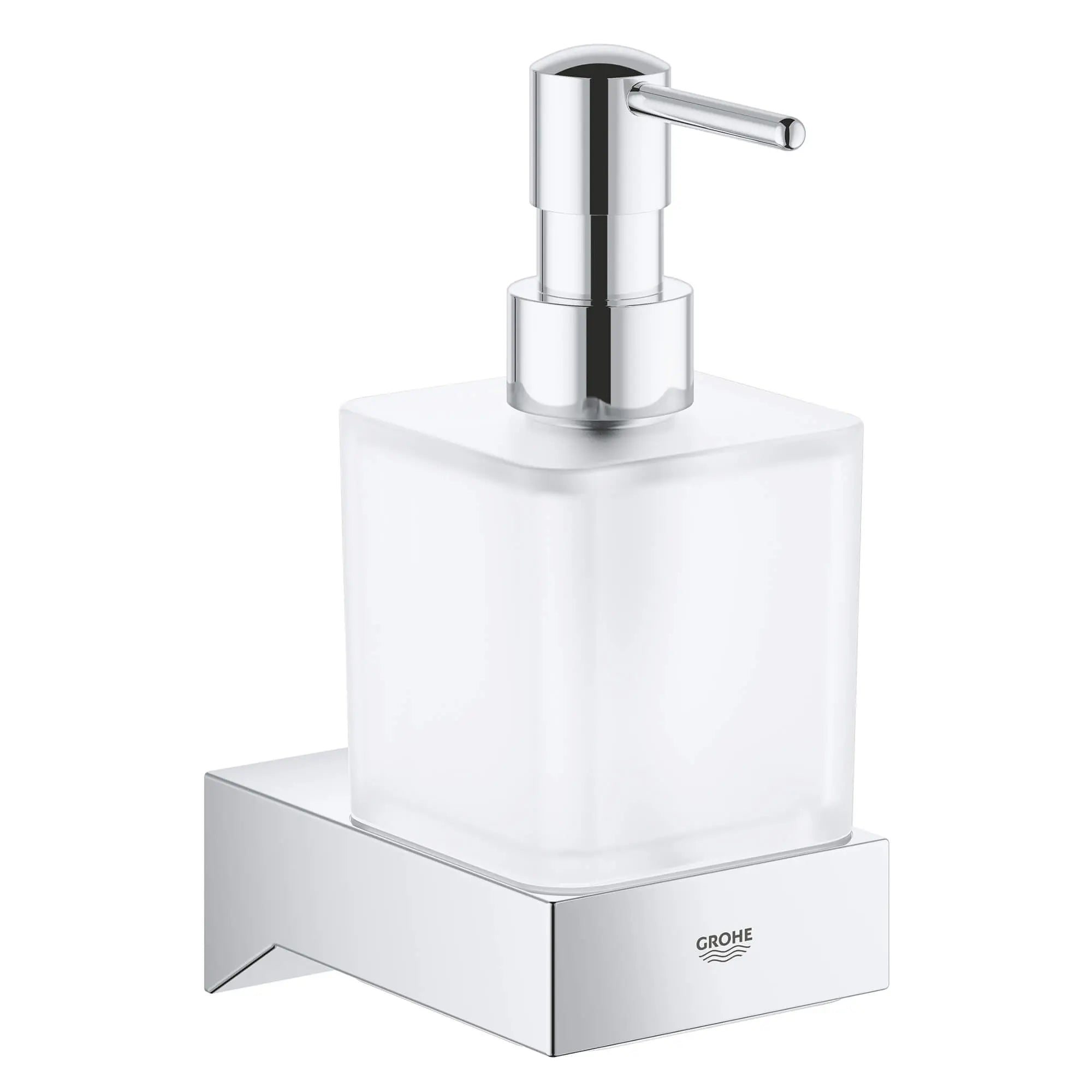 Soap Dispenser // GROHE STARLIGHT CHROME // 16209_40805000-selection-cube-soap-dispenser-starlight-chrome-2_0_CDNwebp.webp