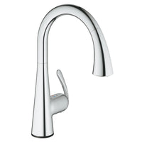 [30205001] Single-Handle Pull Down Kitchen Faucet Dual Spray 1.75 GPM with Touch Technology - GROHE StarLight Chrome