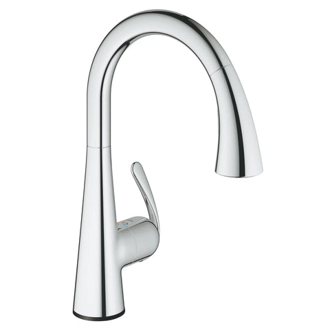 Single-Handle Pull Down Kitchen Faucet Dual Spray 6.6 L/min (1.75 gpm) with Touch Technology - GROHE StarLight Chrome
