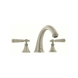 [25074EN0] 3-Hole 2-Handle Deck Mount Roman Tub Faucet with Hand Shower - GROHE StarLight Chrome